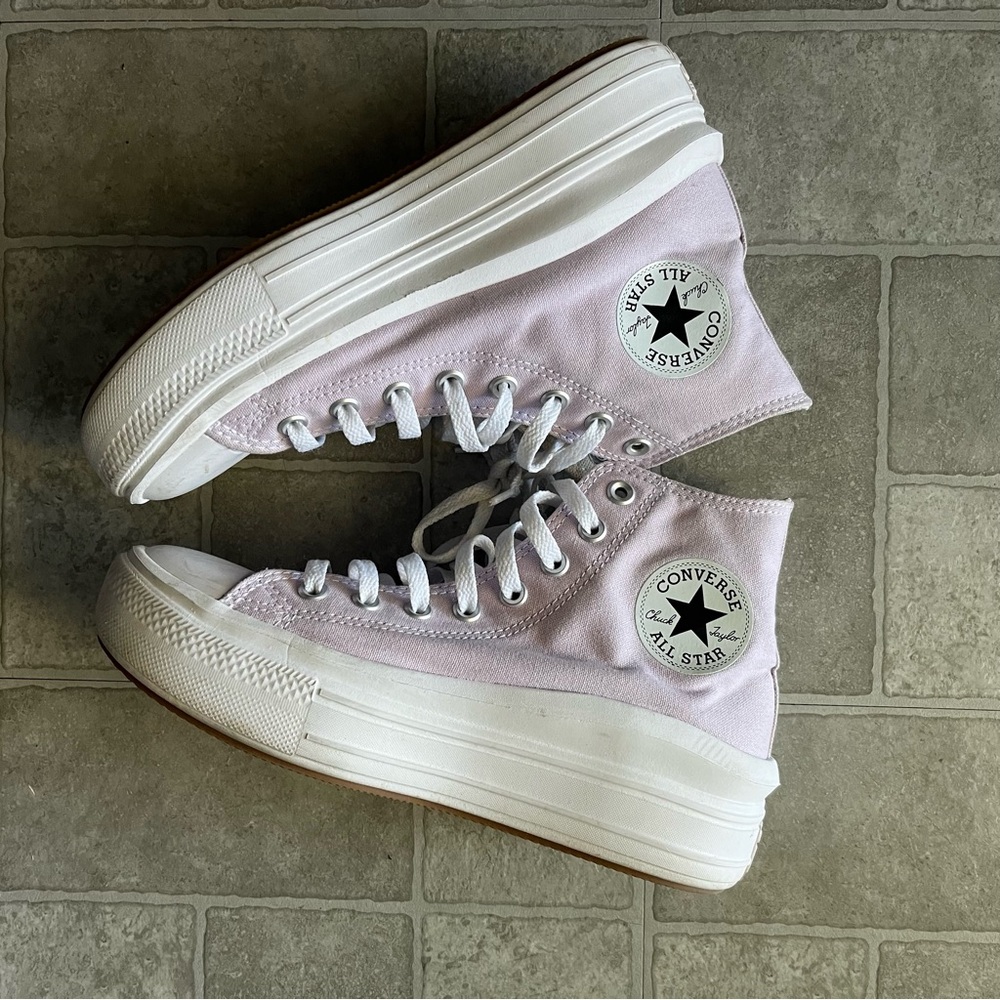 Pastel Baby Pink Converse Chuck Taylor Platform Sneakers Size 9